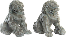 Decoratieve figuren DKD Home Decor Grijs Orientaals 28 x 18 x 27 cm (2 Stuks)