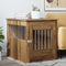 vidaXL - Hondenbench - 64,5x80x71 - cm - bewerkt - hout - artisanaal - eikenkleur