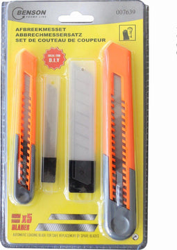 Benson Stanleymes - Afbreekmessenset 12-delig - Reserve 9 mm en 18 mm mesjes