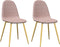 vidaXL - Eetkamerstoelen - 2 - st - fluweel - roze