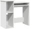vidaXL - Bureau - met - schappen - 84x40x78 - cm - bewerkt - hout - wit