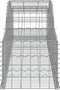 vidaXL - Schanskorven - 5 - st - gewelfd - 300x50x40/60 - cm - gegalvaniseerd - ijzer