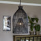 Riviera Maison Hanglamp - Rustic Rattan Fishing Basket Hanglampen Eetkamer - Zwart