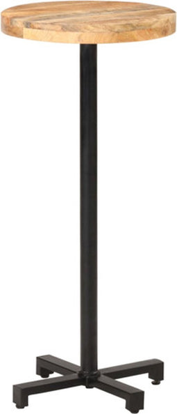 vidaXL - Bartafel - rond - Ã50x110 - cm - ruw - mangohout