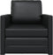 vidaXL - Vloersofa - Bed - 2-in-1 - Zwart - 74x77x81 - cm - Kunstleer