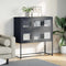 vidaXL - Dressoir - 100,5x39x107 - cm - koudgewalst - staal - antracietkleurig