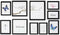 Nielsen 10er Frame Set zwart Kunststof Wechselrahmen 8999176