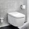 Kleine Wolke Toiletrolhouder met deksel Meo zilverkleurig