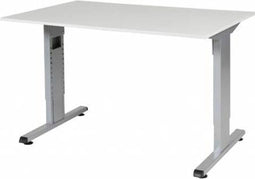 Verstelbaar Bureau - 120x80 wit - alu frame