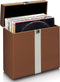 Lenco TTA-301BNWH - Platenkoffer - Opbergkoffer voor 30 LP's - Bruin-Wit