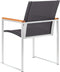 vidaXL - Tuinstoelen - 4 - st - textileen - en - roestvrij - staal - grijs