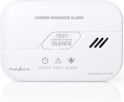 Nedis Koolmonoxidemelder | Batterij Gevoed | Batterijlevensduur tot: 5 Jaar | Met pauzeknop | Met testknop | 85 dB | Wit
