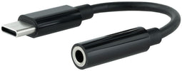 Nanocable 10.24.1205 - Adapter USB-C naar Jack 3.5 mm - Zwart
