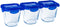 Pyrex Cook & Go - Vierkante Schaal met Deksel - Set van 3 - 800 ml - Blauw (3 stuks)