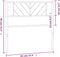 vidaXL - Hoofdbord - 90 - cm - metaal - zwart
