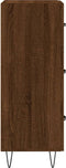 vidaXL - Dressoir - 34,5x34x90 - cm - bewerkt - hout - bruin - eikenkleur