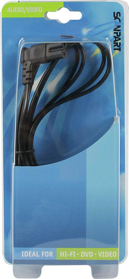 Scanpart C7 stroom kabel 2 meter - Met haakse stekker - Geschikt voor randapparatuur - Zwart - Universeel