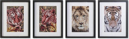 Schilderij DKD Home Decor Koloniaal Jungle (35 x 2,5 x 45 cm) (4 Stuks)