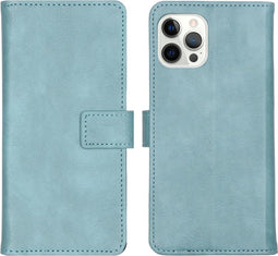 iMoshion Hoesje Geschikt voor iPhone 12 Pro Max Hoesje Met Pasjeshouder - iMoshion Luxe Bookcase - Lichtblauw