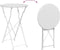 vidaXL - 3-delige - Vouw - Bistro - Set - - - Witte - Staal