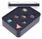 HOT Games - Dobbelst.Set Glas - 7-delige set D4/D6/D8/D10/D10-00/D12/D20 - Regenboog