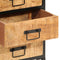 vidaXL - Nachtkastje - met - 3 - lades - 40x35x63 - cm - massief - ruw - mangohout