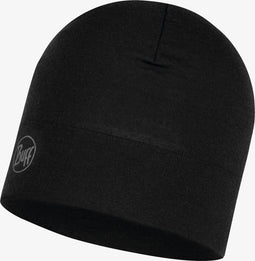 BUFF® Merino Midweight Beanie SOLID BLACK - Muts