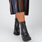 PS Poelman Klara - Dames Enkellaarzen - Chunky Zool met Rits - Zwart - Maat 39