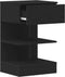 vidaXL - Nachtkastje - 2 - stuks - Zwart - Eiken - 40x35x65 - cm - Engineered - Wood