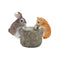 Decoratieve figuren Home ESPRIT Wit Bruin Grijs Oranje dieren 9 x 9 x 15,5 cm (3 Stuks)