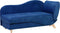 MERI - Chaise longue - Blauw - Rechterzijde - Fluweel