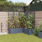 vidaXL - Tuinplantenbakken - met - Waterafvoer - 5 - stuks - Lichtgrijs