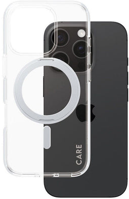 PanzerGlass CARE by PG SLV Kick/MagS iPhone16P 6.3 - Feature Case met Kickstand - Transparant