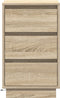 vidaXL - Nachtkastje - met - LED - in - Sonoma - Eiken - 39x34,5x65 - cm - - - Geengineerd - Hout