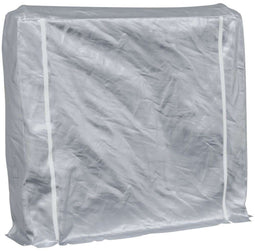 vidaXL - Haardhoutrek - met - regenhoes - 150x25x150 - cm - gegalvaniseerd - staal