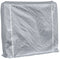 vidaXL - Haardhoutrek - met - regenhoes - 150x25x150 - cm - gegalvaniseerd - staal