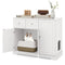 Coast Verborgen Kattenbakkast - Houten kattenmeubel met opbergruimte - 100 x 45 x 80 cm - Wit