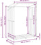 vidaXL - Haardhoutrek - met - regenhoes - 150x80x200 - cm - gegalvaniseerd - staal