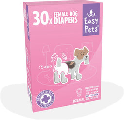 EasyPets Hondenluiers Teef - Wegwerpluiers - Ademend & Comfortabel - M/L (30 stuks)