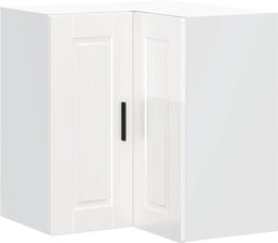 vidaXL - Keukenwandhoekkast - Porto - bewerkt - hout - hoogglans - wit