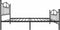vidaXL - Bedframe - met - hoofd- - en - voeteneinde - metaal - zwart - 100x190 - cm