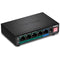 Trendnet TPE-TG51G - 5-Port Gigabit PoE+ Switch - 4x PoE+ (802.3at) - PoE-budget 60W