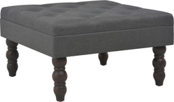 vidaXL - Kruk - 60x60x36 - cm - polyester - donkergrijs