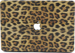 Lunso Geschikt voor MacBook Air 13 inch (2010-2017) cover hoes - case - Leopard Pattern Brown