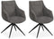 MX Sofa - Colin – Eetkamerstoelen – Antraciet – Set van 2