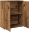 vidaXL - Dressoir - 60x30x75 - cm - bewerkt - hout - oud - houtkleurig