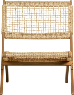 WOOOD Lois Tuinklapstoel Ruit - Hout - Naturel - 73x60x78