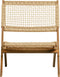 WOOOD Lois Tuinklapstoel Ruit - Hout - Naturel - 73x60x78