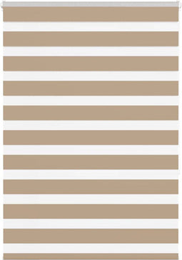 vidaXL - Zebra - Blind - 105x150 - cm - stofbreedte - 100,9 - cm - polyester - zandbruin