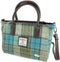 Handtas Brora Turquoise - Ritssluiting - Draagband - Harris Tweed - Glen Appin of Scotland